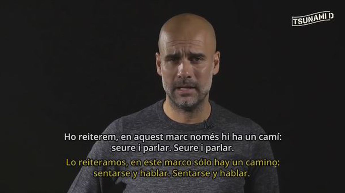 Pep Guardiolaren mezua