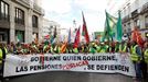 Los pensionistas parten desde la Puerta del Sol hacia el Congreso de los Diputados