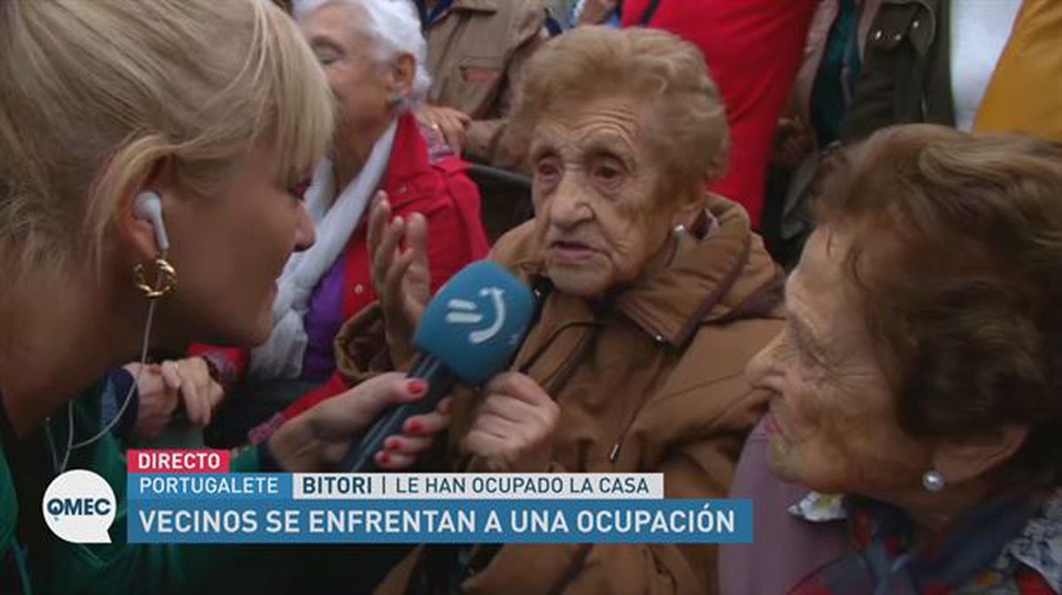 Bitori, mujer de 94 años cuya casa han ocupado en Portugalete