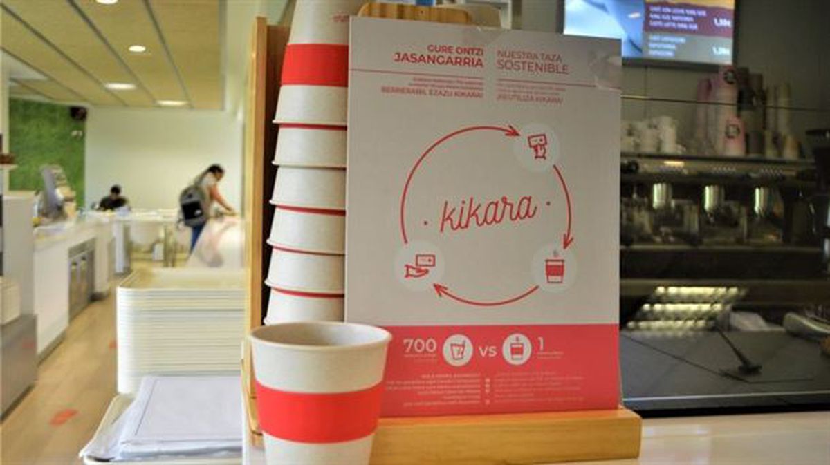 Kikara, proyecto alternativo para los vasos de un solo uso en el Campus de Deusto en Donostia