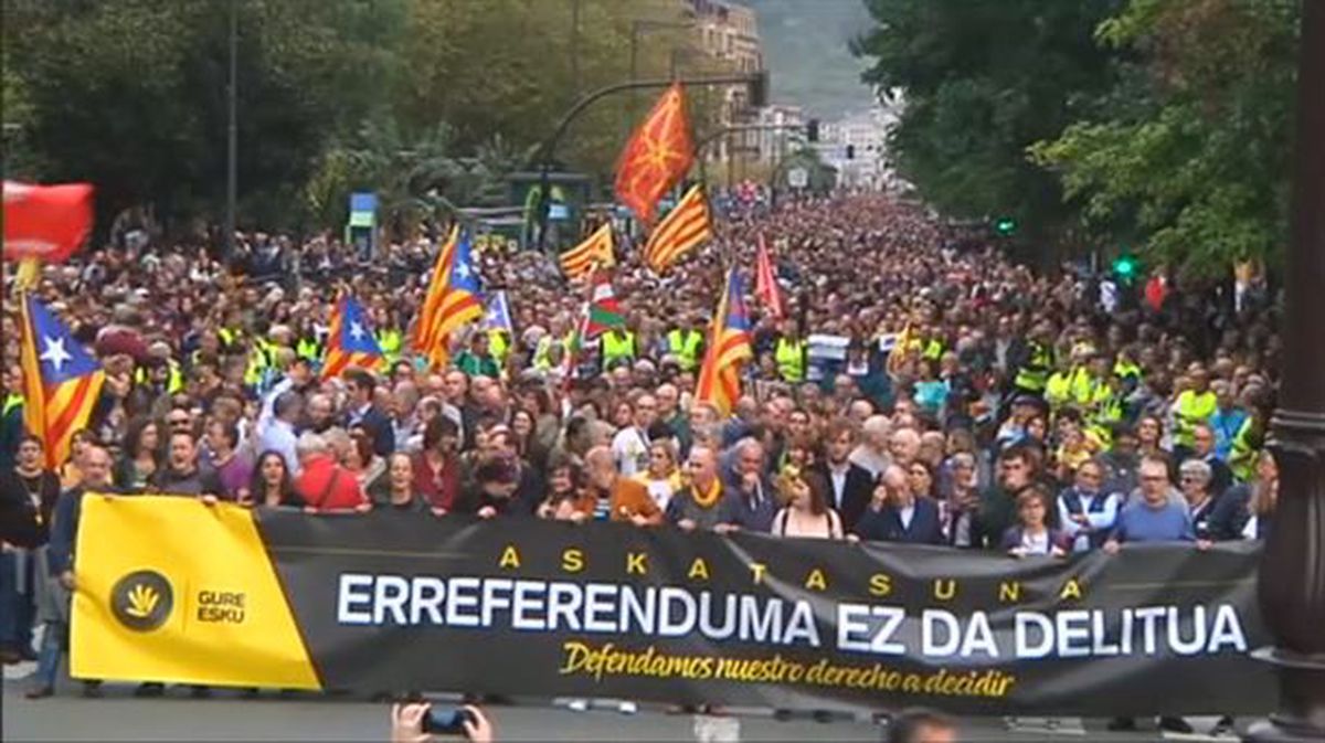 Marcha en Donostia contra la sentencia del 'procés'