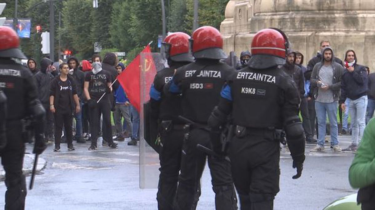 Disturbios en el centro de Bilbao
