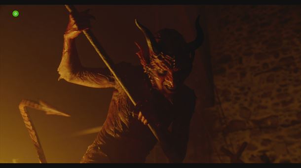 Eneko Sagardoy haciendo del demonio Sartael en un fotograma de la película 'Errementari'