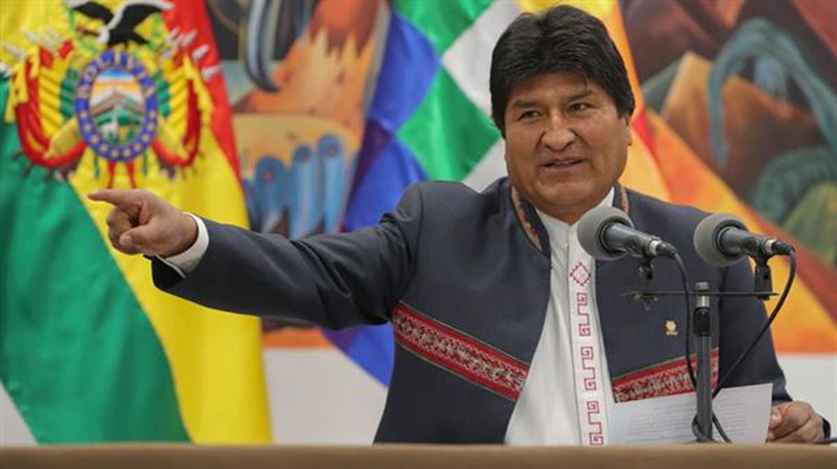 Evo Morales en una rueda de prensa esta semana