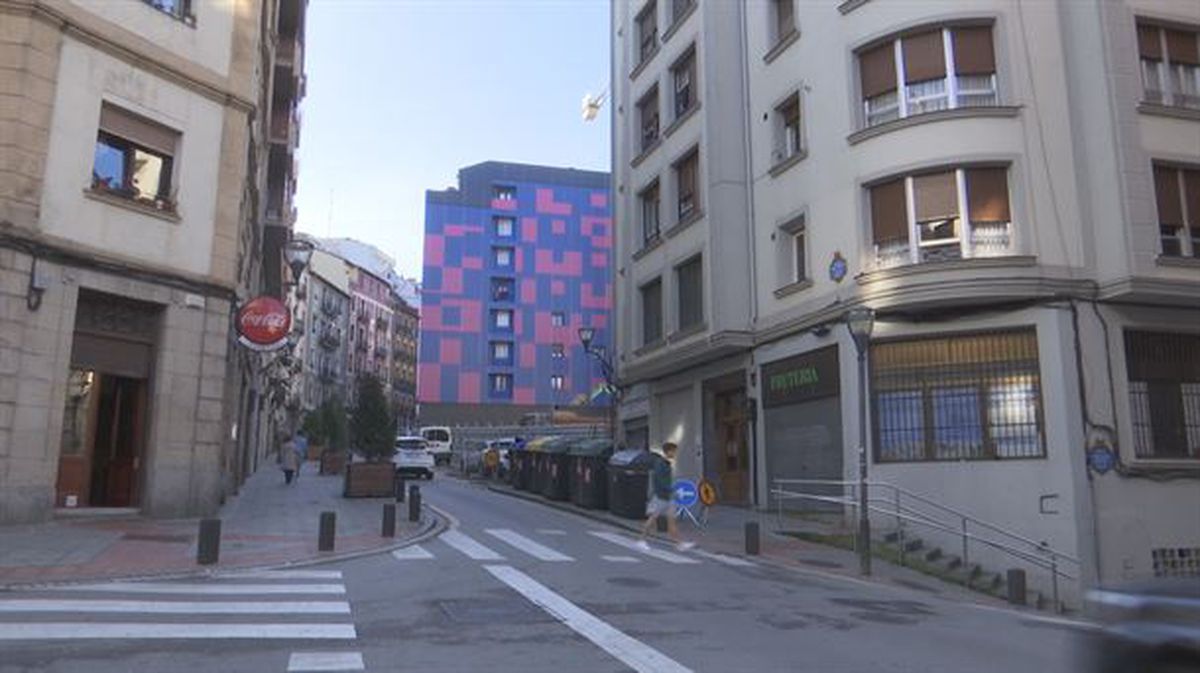 Calle Bruno Mauricio Zabala (Bilbao). Imagen obtenida de un vídeo de EiTB. 