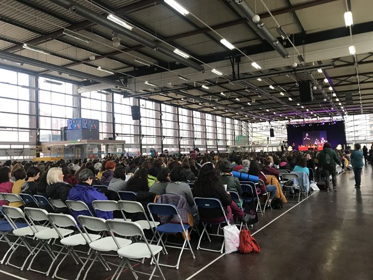 'MQP', en las V jornadas feministas, en Durango. (Foto: Radio Euskadi)