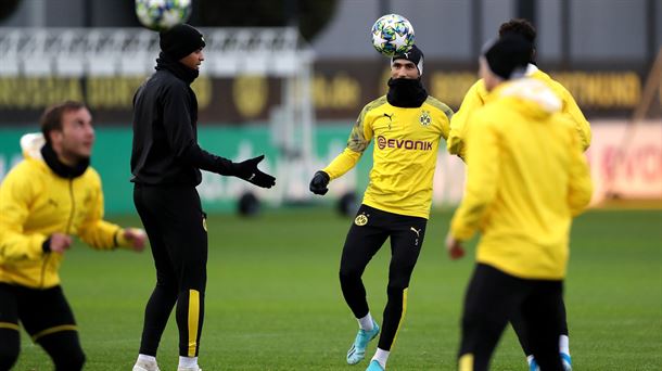 Entrenamiento del Borussia Dortmund. Foto: EFE