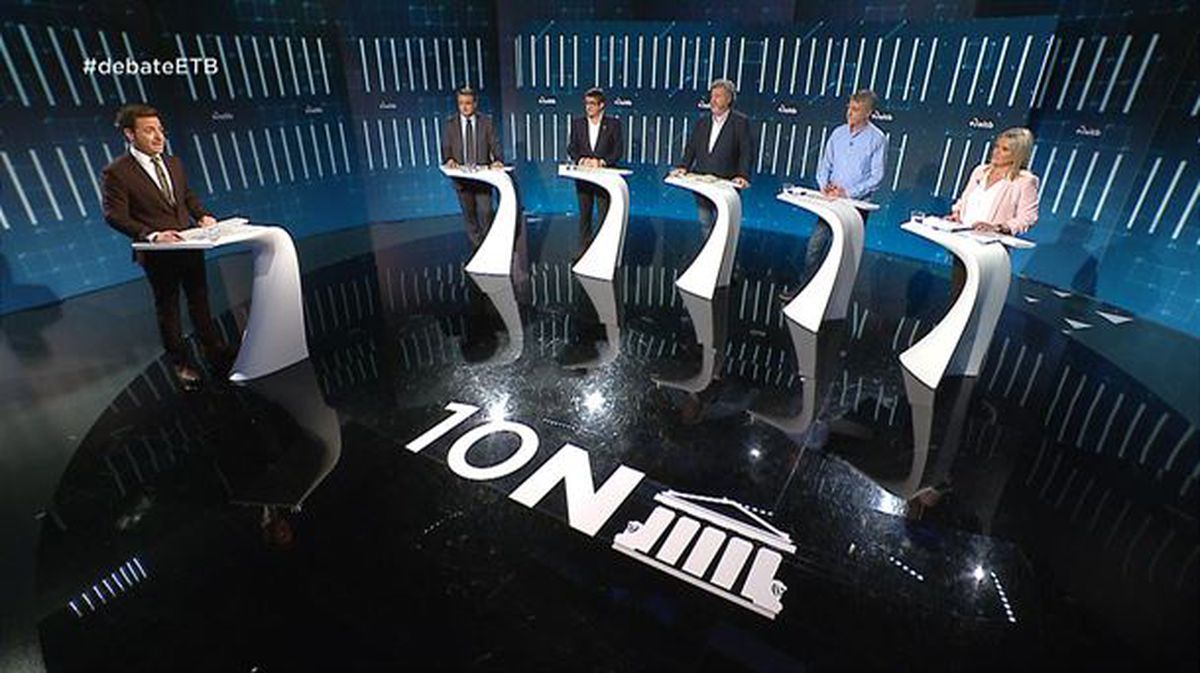 LOs candidatos vascos a las generales, en el debate de ETB2. Foto: EiTB