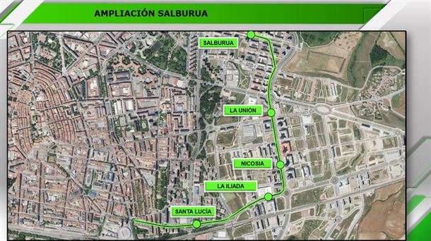 El tranvía a Salburua tendrá cinco nuevas paradas