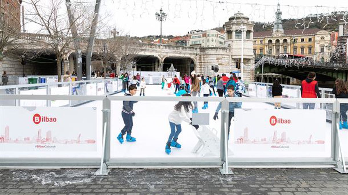 Pista de patinaje de hielo. Foto: Ayuntamiento de Bilbao. 
