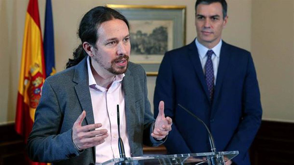 Pablo Iglesias izango da presidenteordea, koalizioko Gobernuan. Argazkia: EFE. 