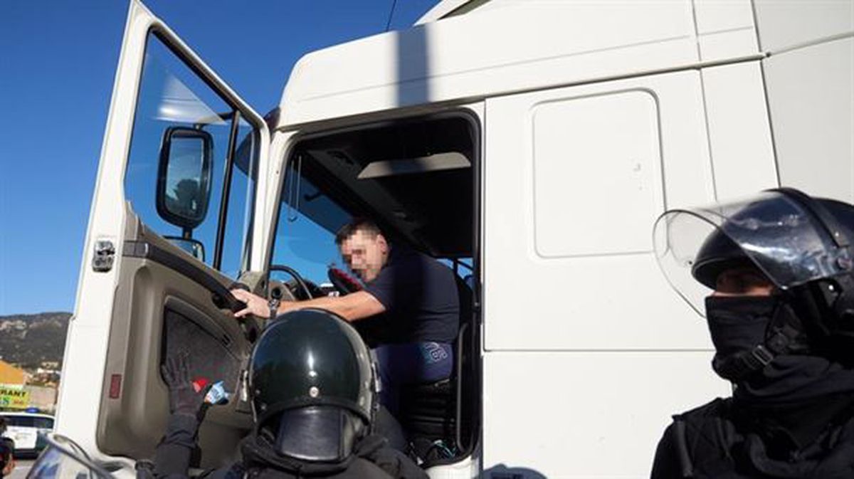 Detención del camionero en La Jonquera