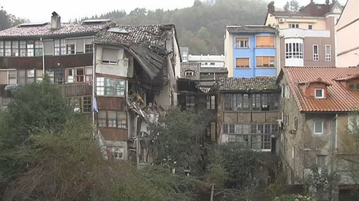 Imagen del edificio derruido