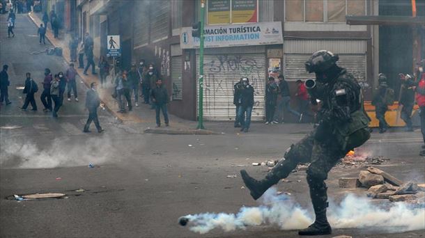 Protestas en La Paz. 