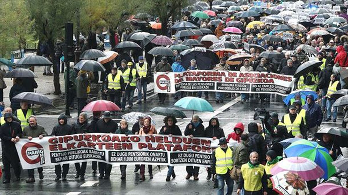 La manifestación de Donostia-San Sebastián. Foto: EFE