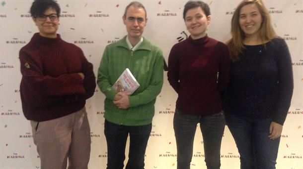 Almudena Cacho junto a Juanjo Sánchez Arreseigor, Bakarne Altonaga y Eider De Dios                  