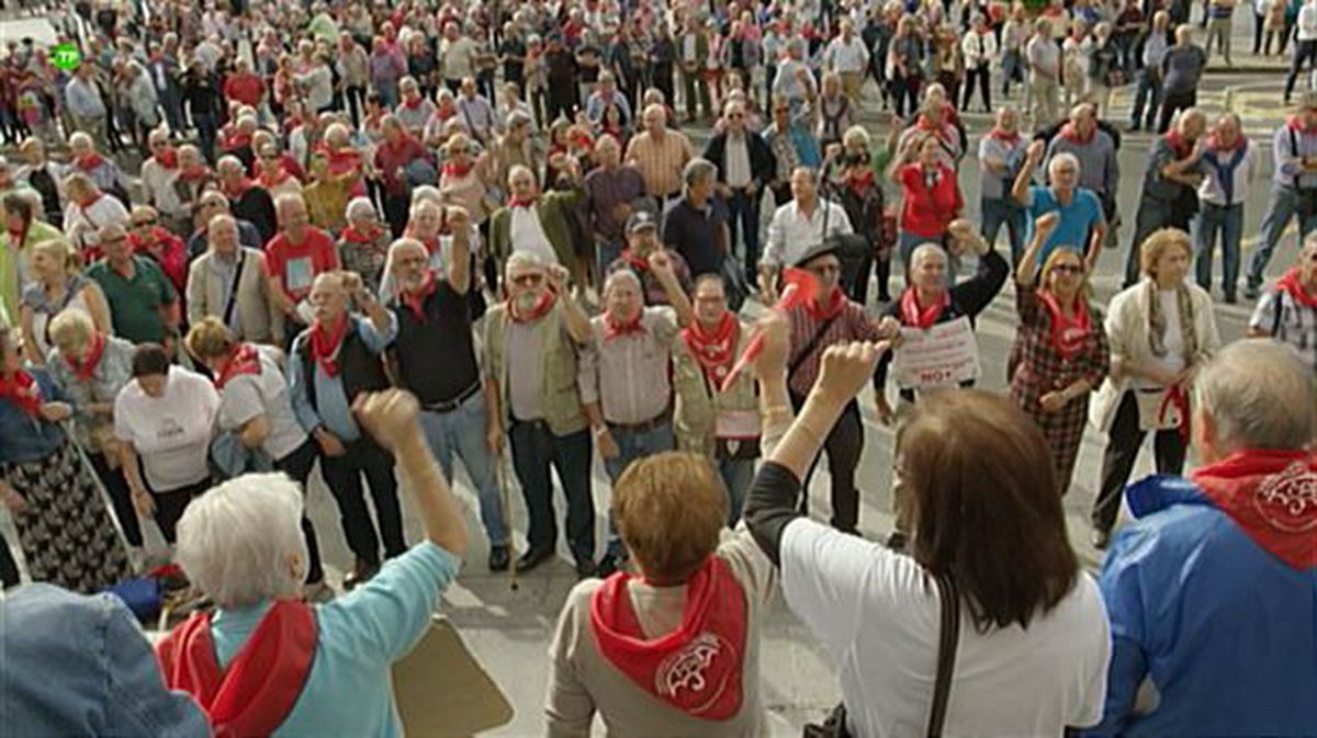 Movilización de pensionistas. Imagen de archivo: EiTB