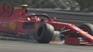 Los Ferrari de Leclerc y Vettel se tocan y abandonan la carrera