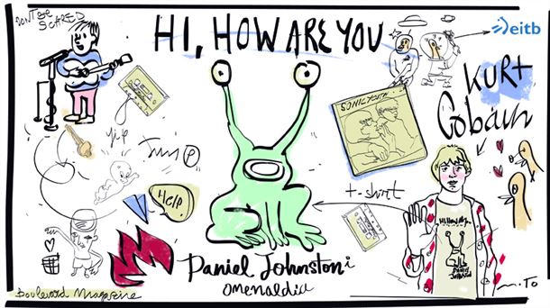 Dibujo de Charlee Mito, homenaje a Daniel Johnston                                                  