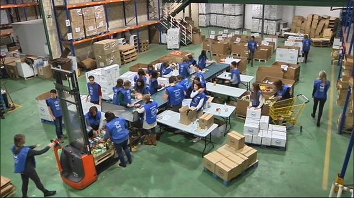Este año no habrá apenas voluntarios en la 'gran recogida'. Imagen obtenida de un vídeo de EiTB.
