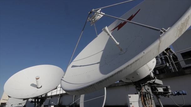 Antenas de la empresa Itelazpi para la transmisión de la señal de radio y televisión.