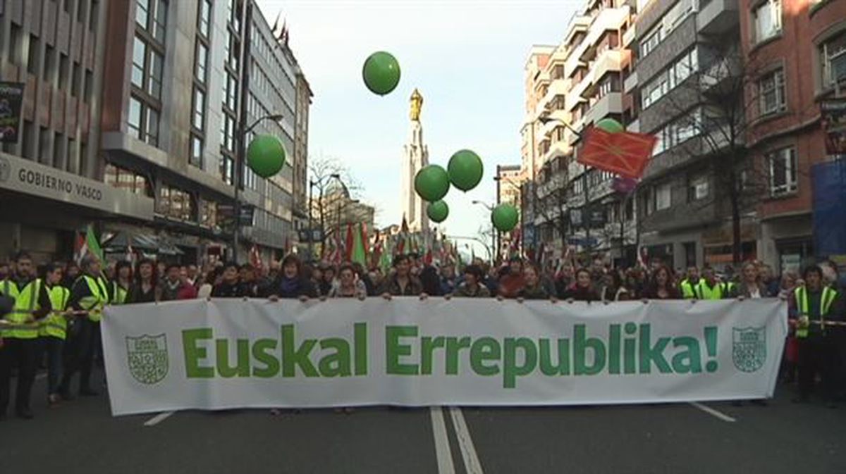 Bilbao, hoy. Foto: captura de un vídeo de ETB. 