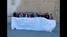 Vecinos de Antoñana se unen a cantar 'Lau Teilatu'