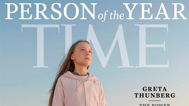 La portada que anuncia el reconocimiento a Greta Thunberg.