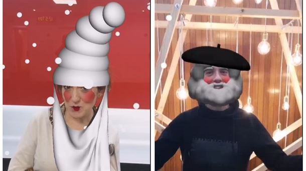 EiTB crea los filtros de Olentzero y Mari Domingi para Instagram 