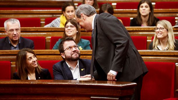 Torra en el Parlament. Foto: Efe