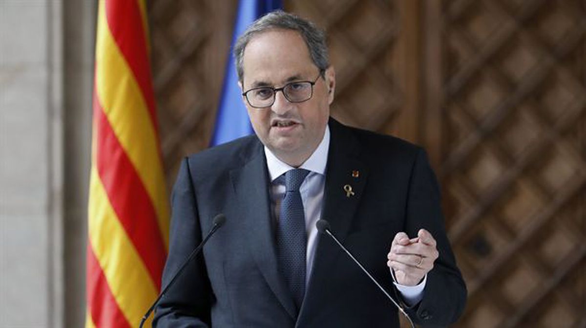 Artxiboko irudian, Quim Torra Kataluniako presidentea. Argazkia: EFE. 