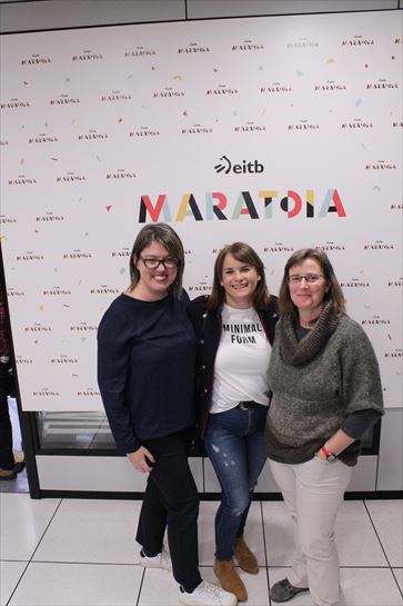 Veronica Azua, Monika Izquierdo eta Nuria Vazquez (Euskaltel)