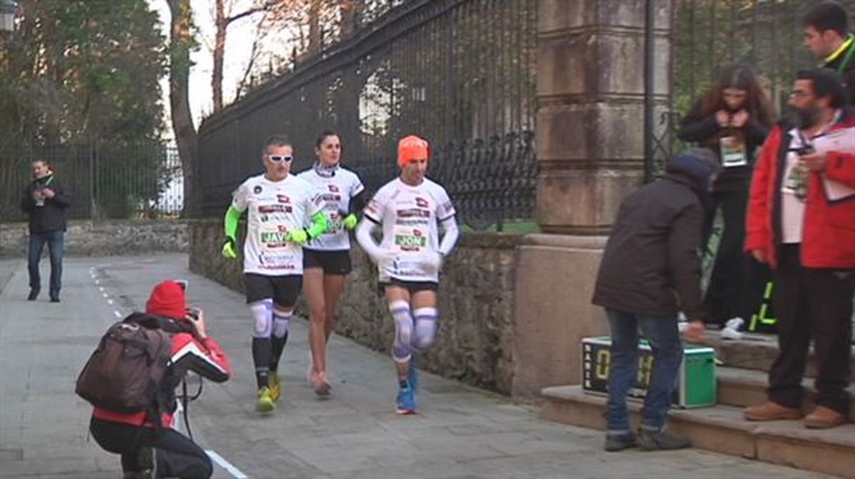 Los tres protagonistas del maratón