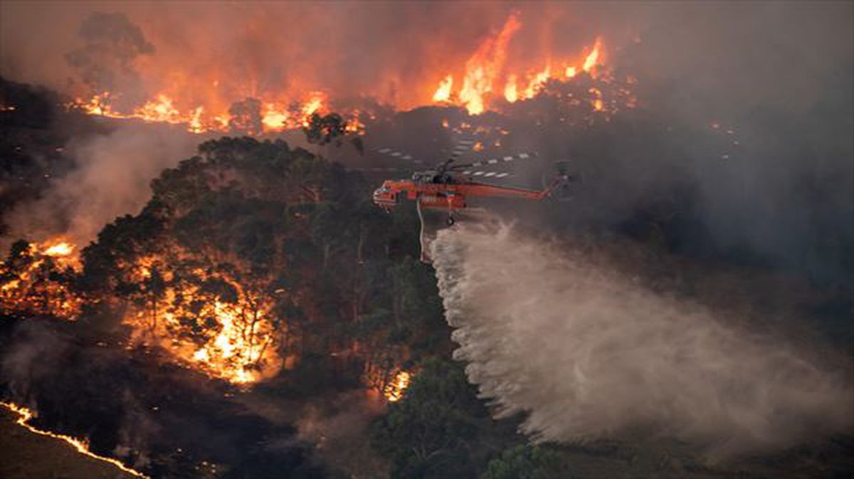 Incendio en el sureste de Australia. 