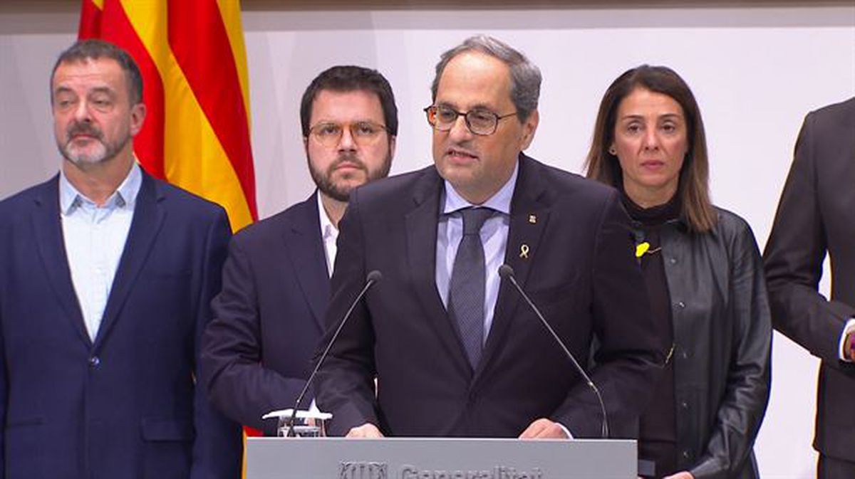 Quim Torra Kataluniako presidentea. Argazkia: EiTB