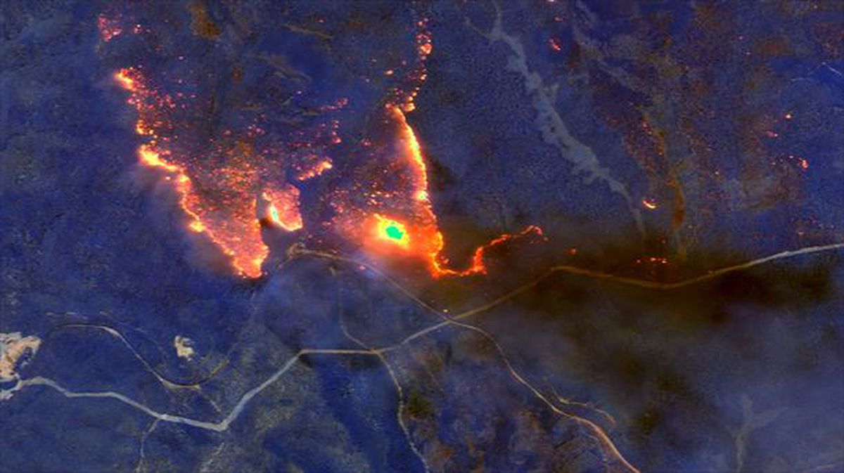 Los incendios activos vistos desde satélite