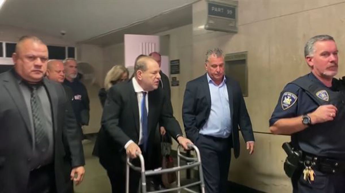 Harvey Weinstein, a su llegada al juicio