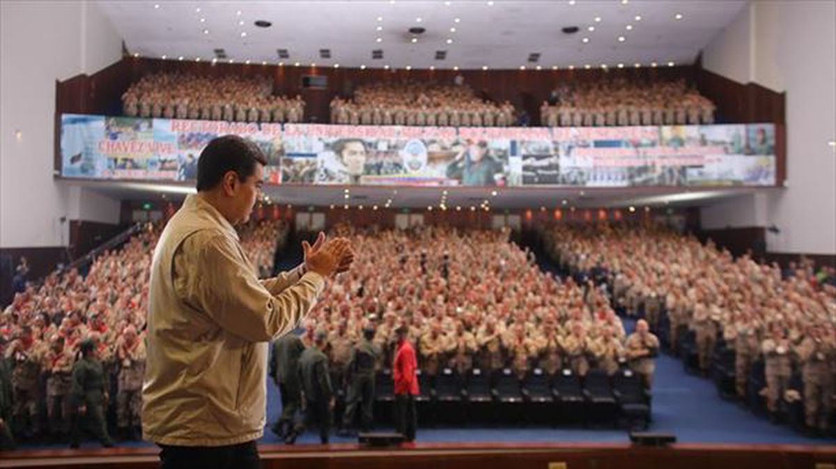 Nicolás Maduro, en un acto con militares