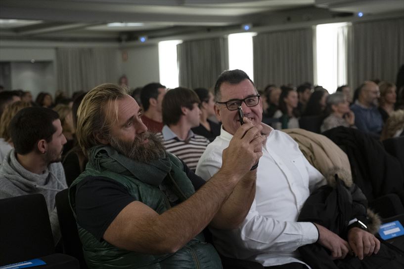 Telmo Aldaz y Manu Maritxalar en el preestreno de 'El Conquis del Caribe