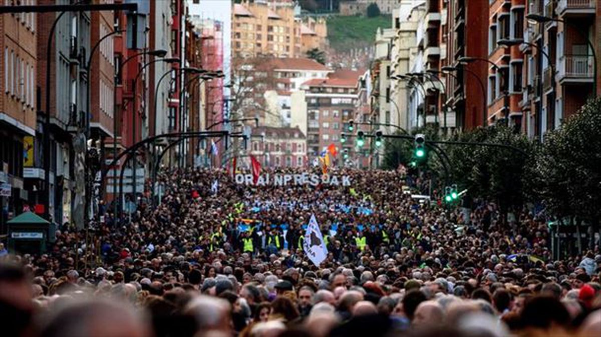 MAnifestación por los presos en Bilbao