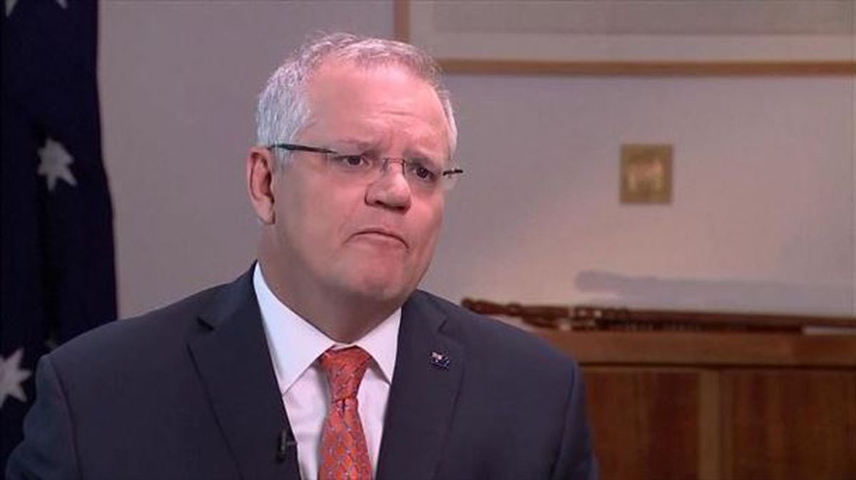 El primer ministro australiano, Scott Morrison. Imagen obtenida de un vídeo de EiTB.