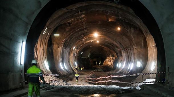 Imagen de las obras del topo de Donostialdea. 