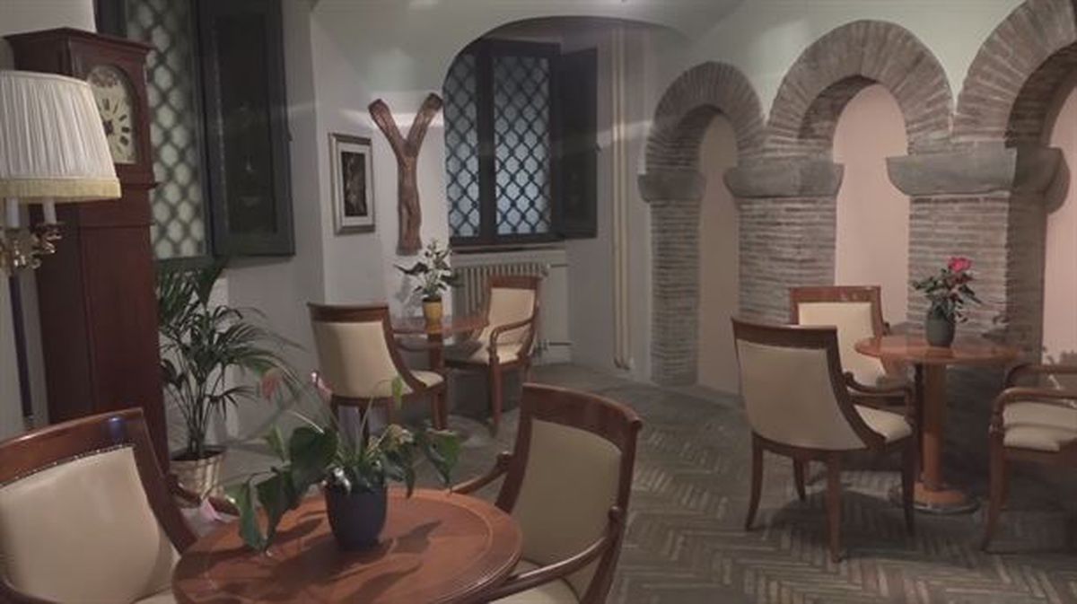 Imagen del interior del albergue para los sintecho en el Vaticano