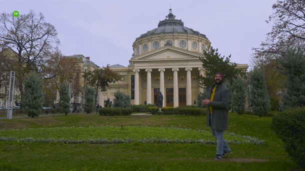 Pedro Mardones en Bucarest para 'Vascos por el Mundo'