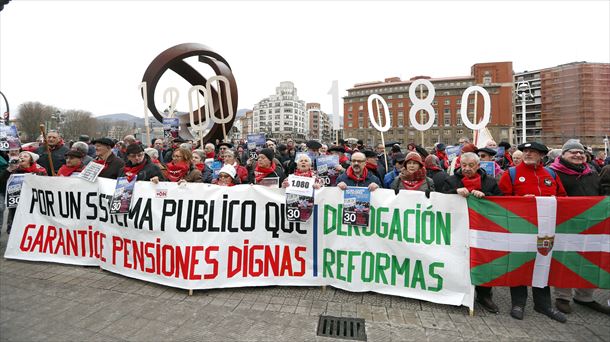 Euskal pentsionistek mobilizazio ugari egin dituzten azken urteotan.