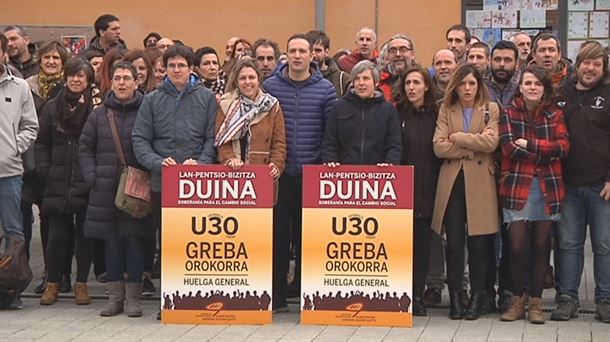 Convocantes de la huelga general del 30E. 