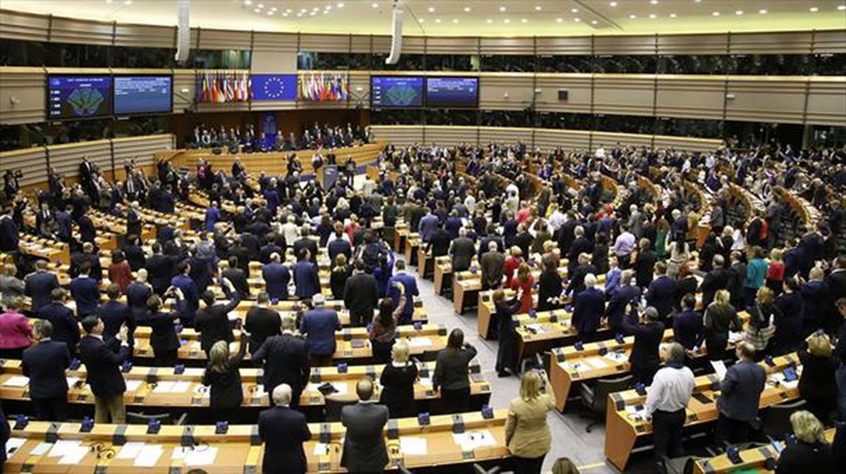 Imagen de la votación en el Parlamento Europeo.