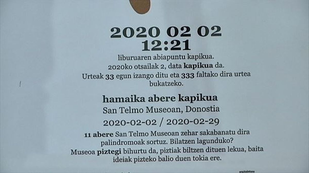 El museo de San Telmo de Donostia ha celebrado hoy la fiesta del número capicúa.