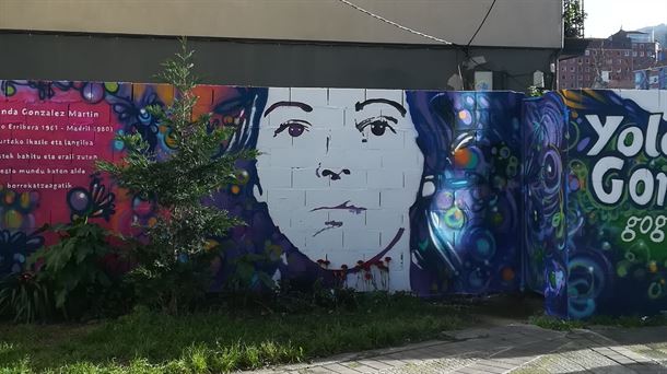 Yolanda Gonzalezen oroimenean dagoen murala Deustun