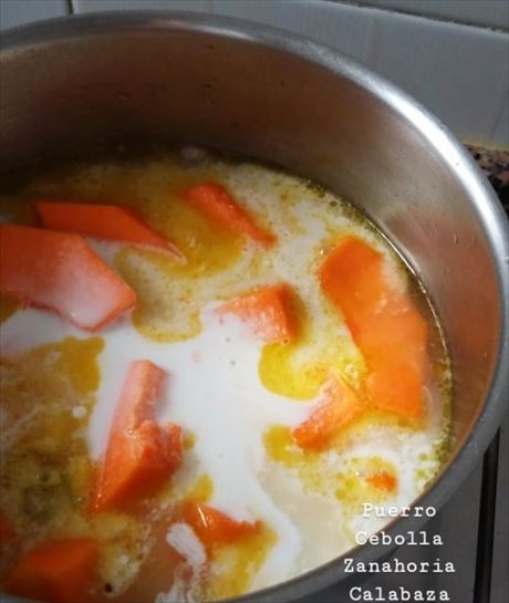 Crema de cala baciín y puerro